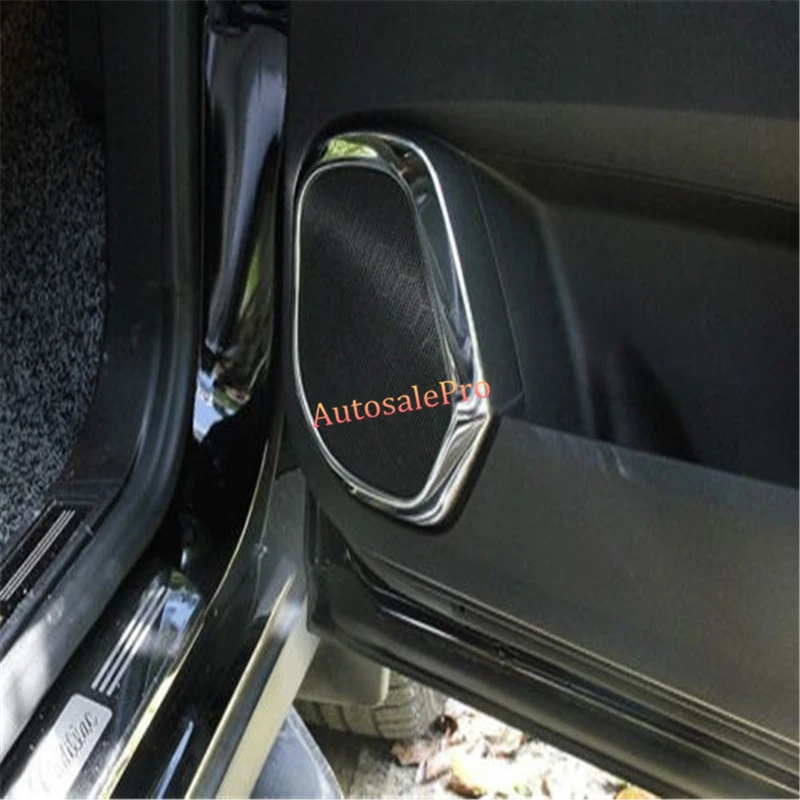 Chrome Inner side Door Speaker Frame Cover Trim 4pcs For Cadillac SRX