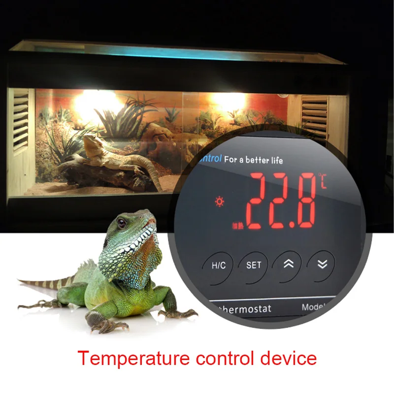 Цифровой светодиодный термостат с регулятором температуры для аквариумная рептилия AC-112 DC156