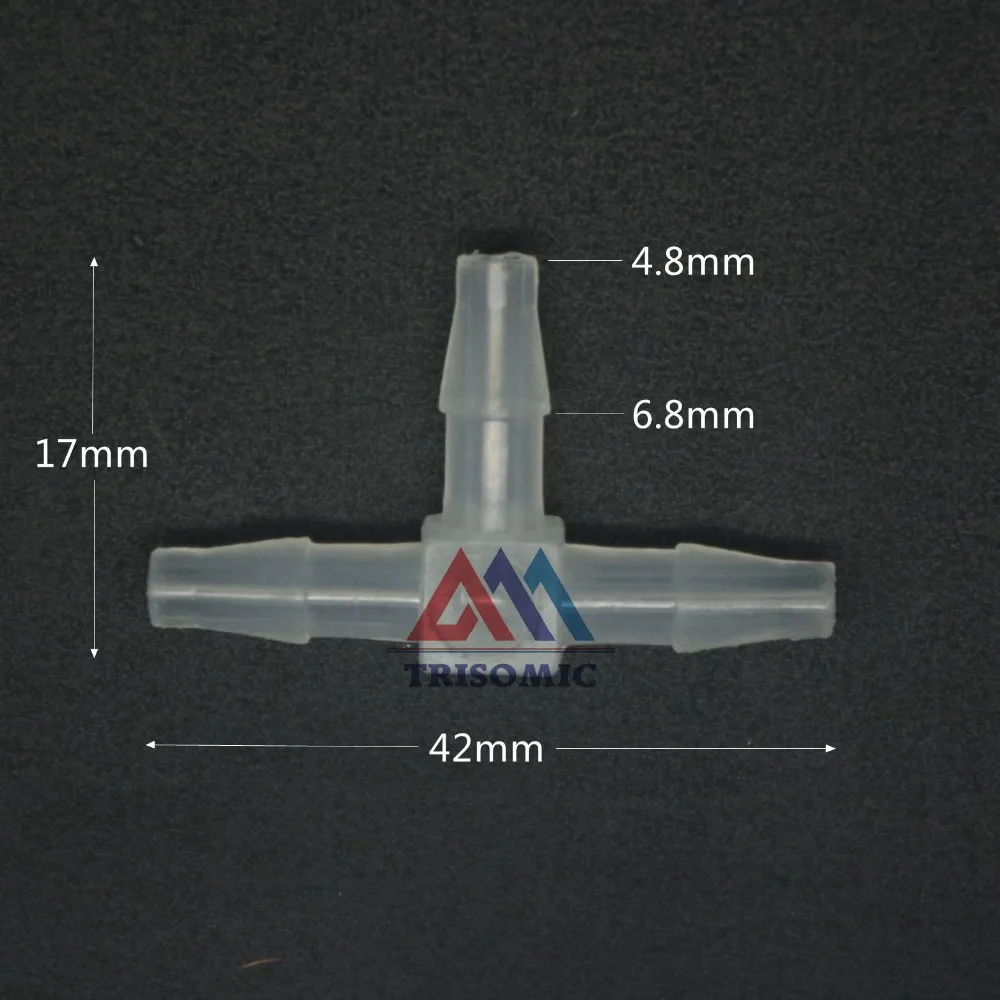 4,8 мм Т tpye equant соединитель равный соединитель для труб материал PP пластиковый фитинг аквариума