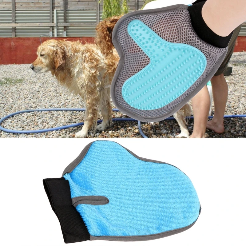 

Silicone Pet Brush Glove Deshedding Grooming Dogs Cat Bath Pet Cleaning Gloves