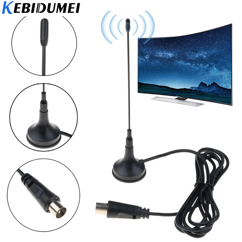 kebidumei 5dBi Digital DVB-T TV Antenna Freeview HDTV Antenna Aerial Booster For car Indoor Outdoor DVB-T Antenal TV HDTV Box