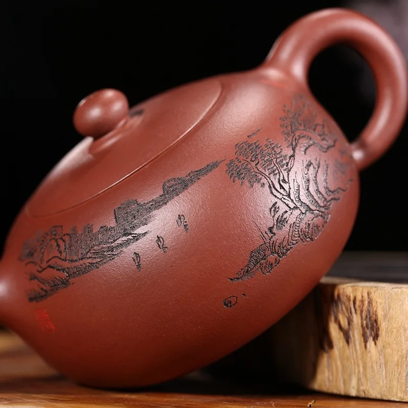 Изготовитель: Zhang Yiquan ручной раздетый красно красный садовый горшок с драконом из