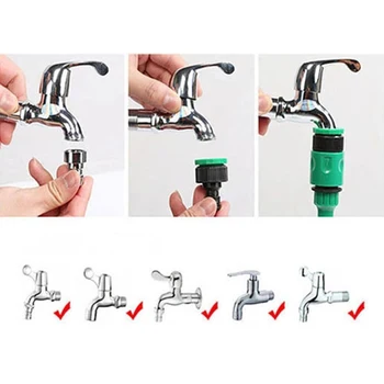 

2PCS Quick Coupling Adapter with 1/4 (ID 4mm) or 3/8'' (8mm) Barbed Connector Drip Tape for Irrigation Garden Watering