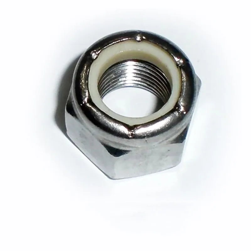 

4# 6# 8# 10# US White Zinc Anti-loose Nuts, Self-locking Nuts, Nylon Lock Nut 1/4-20 5/16-18 3/8-16