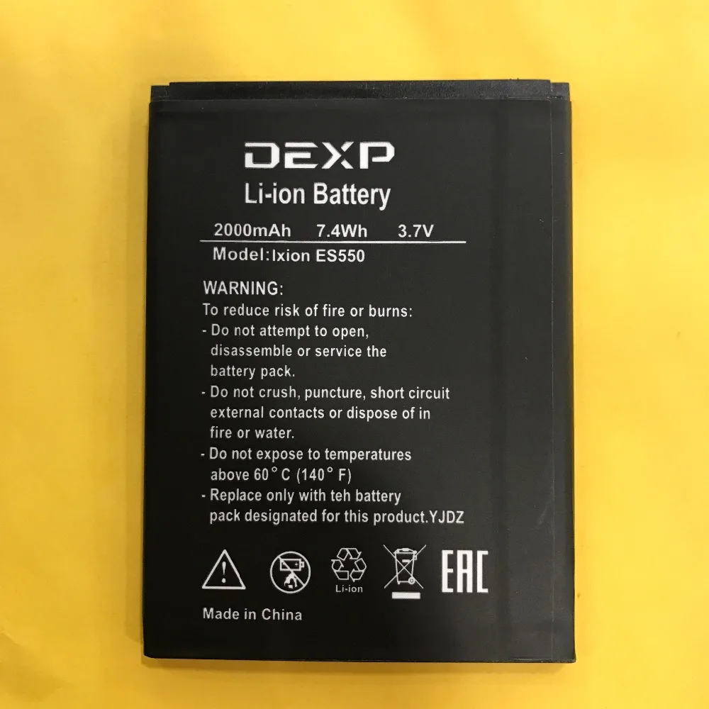 10 шт. MLLSE 2000 мАч ES550 Аккумулятор для DEXP Ixion мобильный телефон аккумулятор |