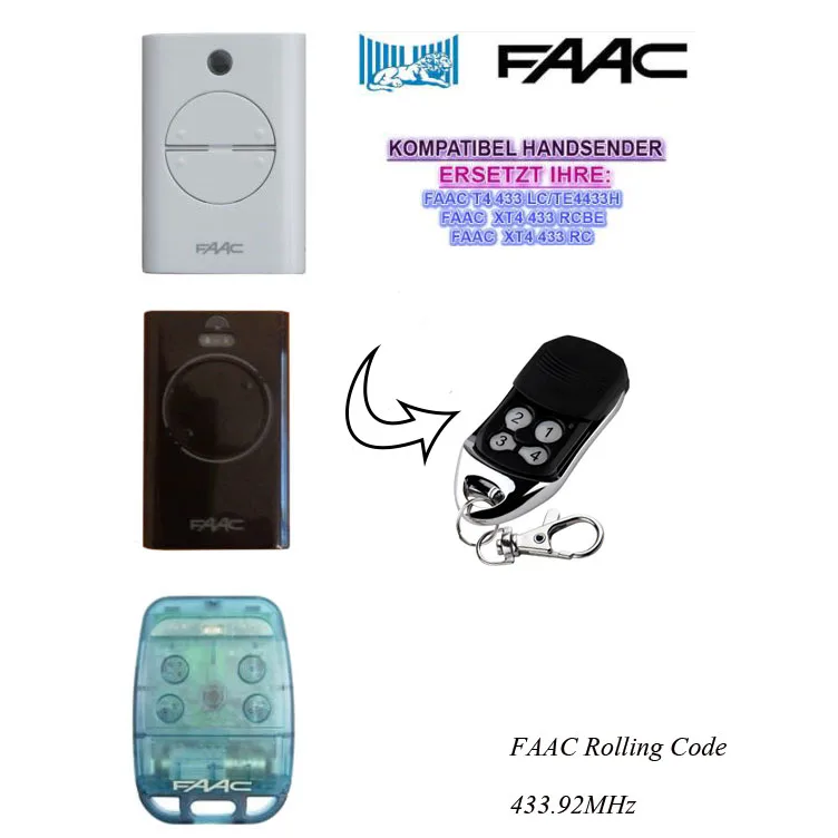 

The remote for FAAC XT2/XT4/TE4433H/787452/433LC remote Rolling code 433.92mhz top quality