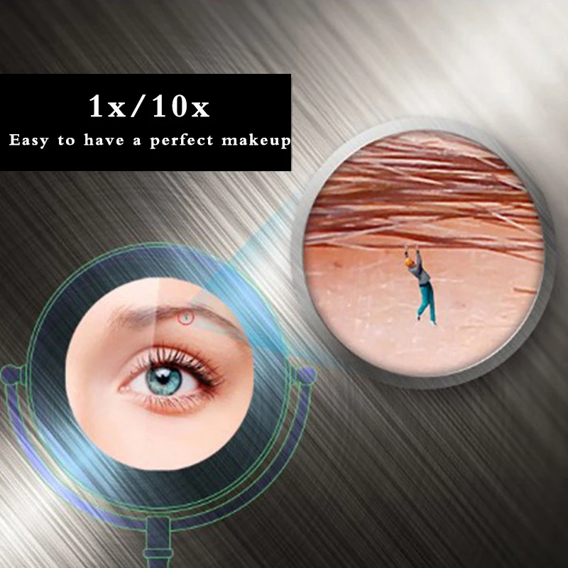  Professional LED Light Makeup Mirror with Lights Brightness Adjustable 8 Inch Cosmetic Mirror Doubl - 33034493570