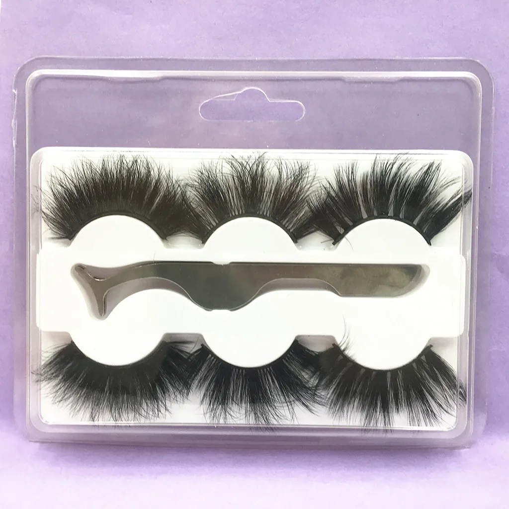 

Ladies Eyelash Extension 3Pair Luxury 3D False Lashes Fluffy Strip Eyelashes Long Natural Party наращивание ресниц L510