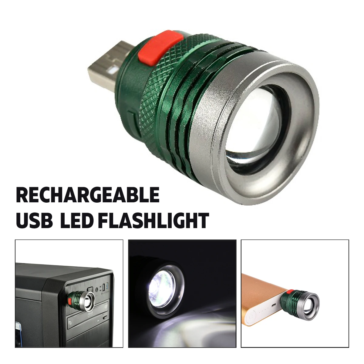 3 режима Портативный вспышки света Факел Мини Масштабируемые Мощность ful USB светодиодный тактический фонарь Открытый Lanterna Мощность ред