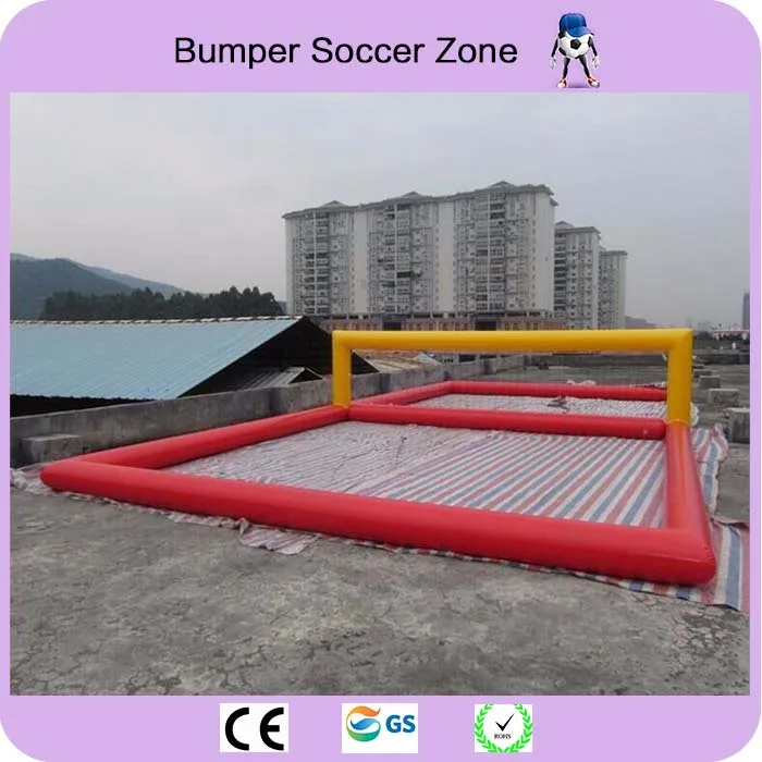 Free Shipping 12*6 Inflatable Water Sports Games Inflatable Volleyball Field Inflatable Beach Volleyball Field Free a Pump free shipping sealed airtight basketball goal inflatable sports games with free ce pump