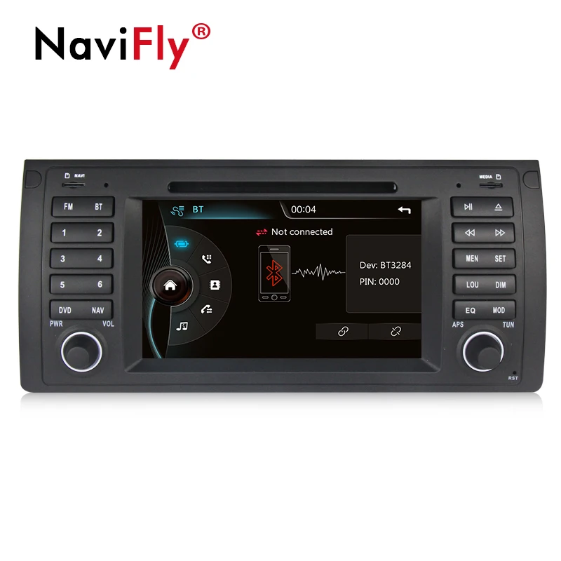 Best NaviFly Original UI 7" Car DVD multimedia player For BMW/E39 X5 E53 With Car GPS radio audio BT USB SD Canbus RDS MIC E39 1