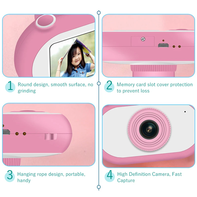 Full HD 1080P Kids Dslr Camera Portable Dslr Digital Video Camera 1.5 Inch LCD Screen Toy Camera Children Digital Camera Gift