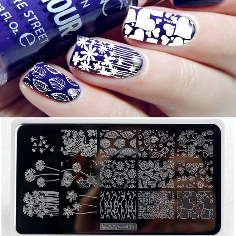 

#ZJOY001 Nail Stamping Plates Nail Art Template Printing Tool Dandelion Flowers Leaf Love Design Stamp Image Transfer Manicure