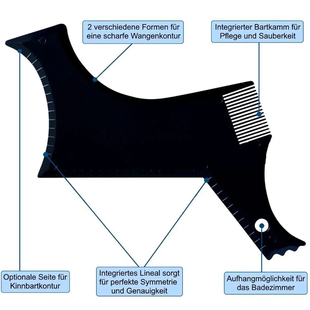 Мульти-лайнер расческа для коррекции формы бороды формирующий гребешок шаблон борода Расческа для мужчин инструменты для бритья ABS волосы борода отделка шаблонные гребни
