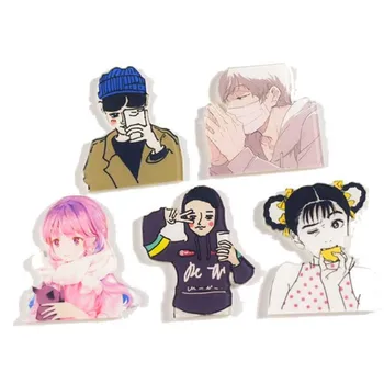 

1PCS Movie character woman Icons on Pin Badge Backpack Couple badge Acrylic Badges Collar Scarf Pins Accessories