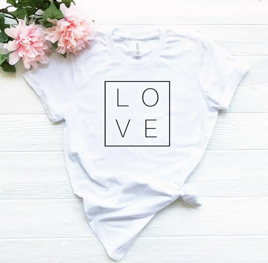 

Love Square Women tshirt Casual Cotton Hipster Funny t-shirt For Lady Yong Girl Top Tee Drop Ship ZY-222