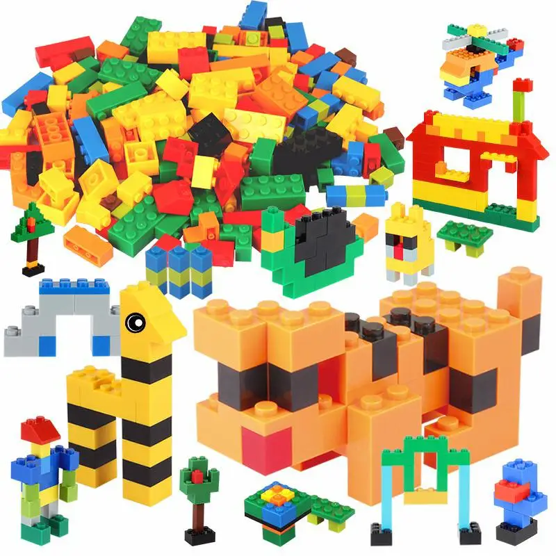 Kaufen 1000 500 PCS Bricks Designer Kreative Klassische Ziegel DIY Bausteine Pädagogisches Spielzeug Groß Kompatibel Mit LegoED Kleine Block