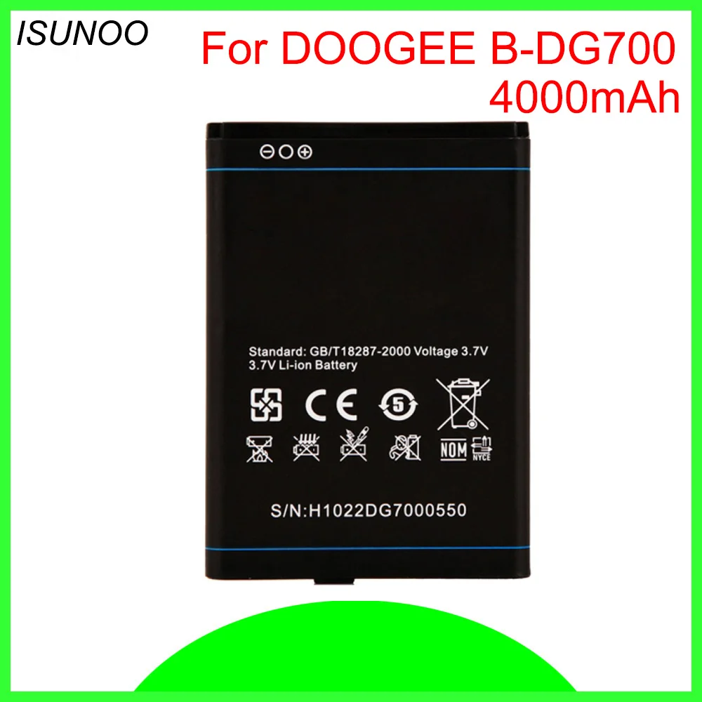 ISUNOO 10 шт./лот BDG700 B DG700 B-DG700 аккумулятор для телефона Doogee TITANS2 сменный 4000 мАч |