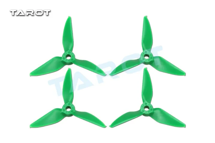 2 пары 5051 реквизит " 3 Лопасти пропеллер 5X5,1 дюймов Мини пропеллеры для 2205 2305 моторов гоночных через FPV Квадрокоптер Дрон - Цвет: Зеленый