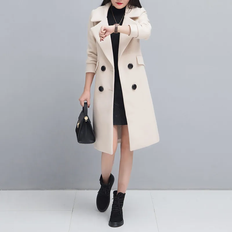 blue Femmes Mediun Pur armygreen Laine De Couleur Beige Tempérament black Manteau Qualité Femelle red Élégante Veste Nouveau caramel Long Hiver Haute Fashion459 Colour wCqUSxt0