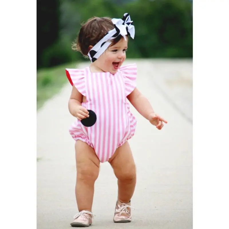

Princess Ruffles Newborn Infant Kids Baby Girl Bowknot Backless Rompers Outfits Children Cute Pageant Clothes Jumpsuit