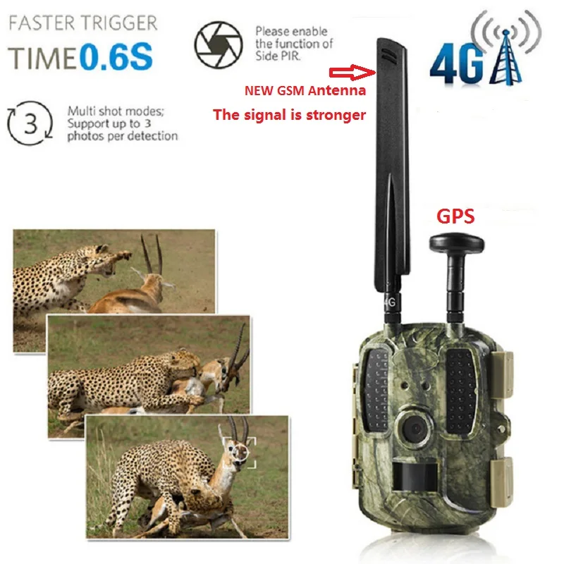Newest GPS Hunting Camera Digital Video Camera Photo-Traps 4G FDD-LTE Hunting Trail Camera Trap Wild Camera Hunter Foto Chasse