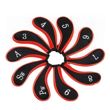 Прочный гольф-клуб Железный набор с застежкой-молнией защищает головные уборы крышка головы наружное оборудование красный+ черный