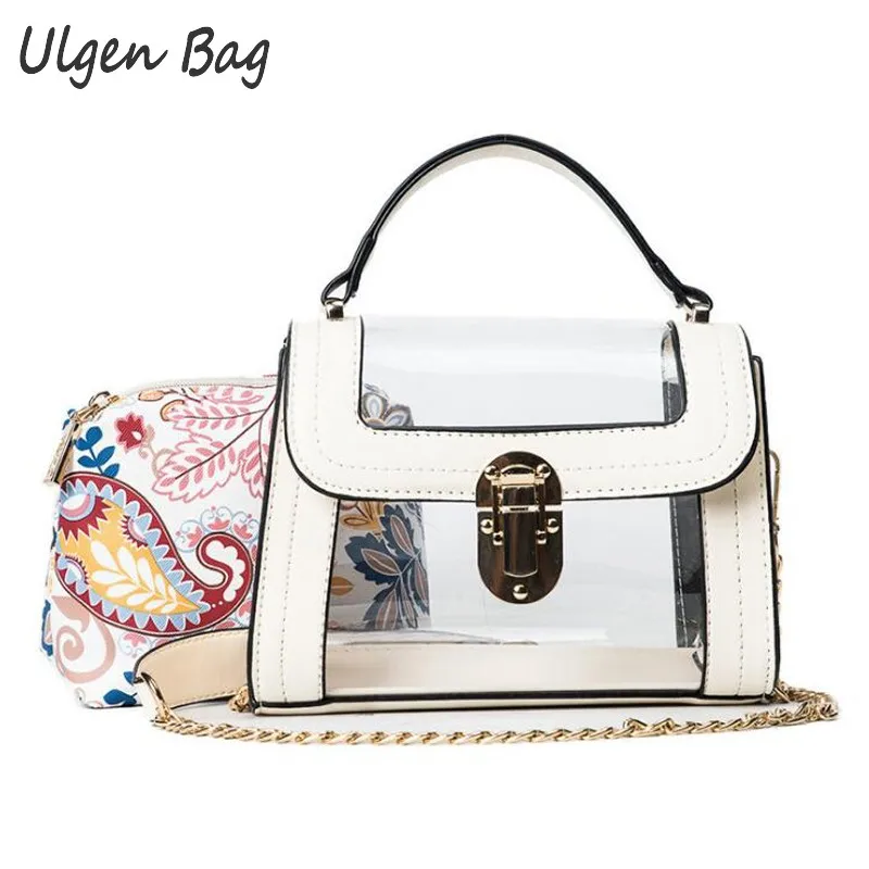 2017 Summer Transparent Clear Plastic Handbags Women PVC Beach Bag