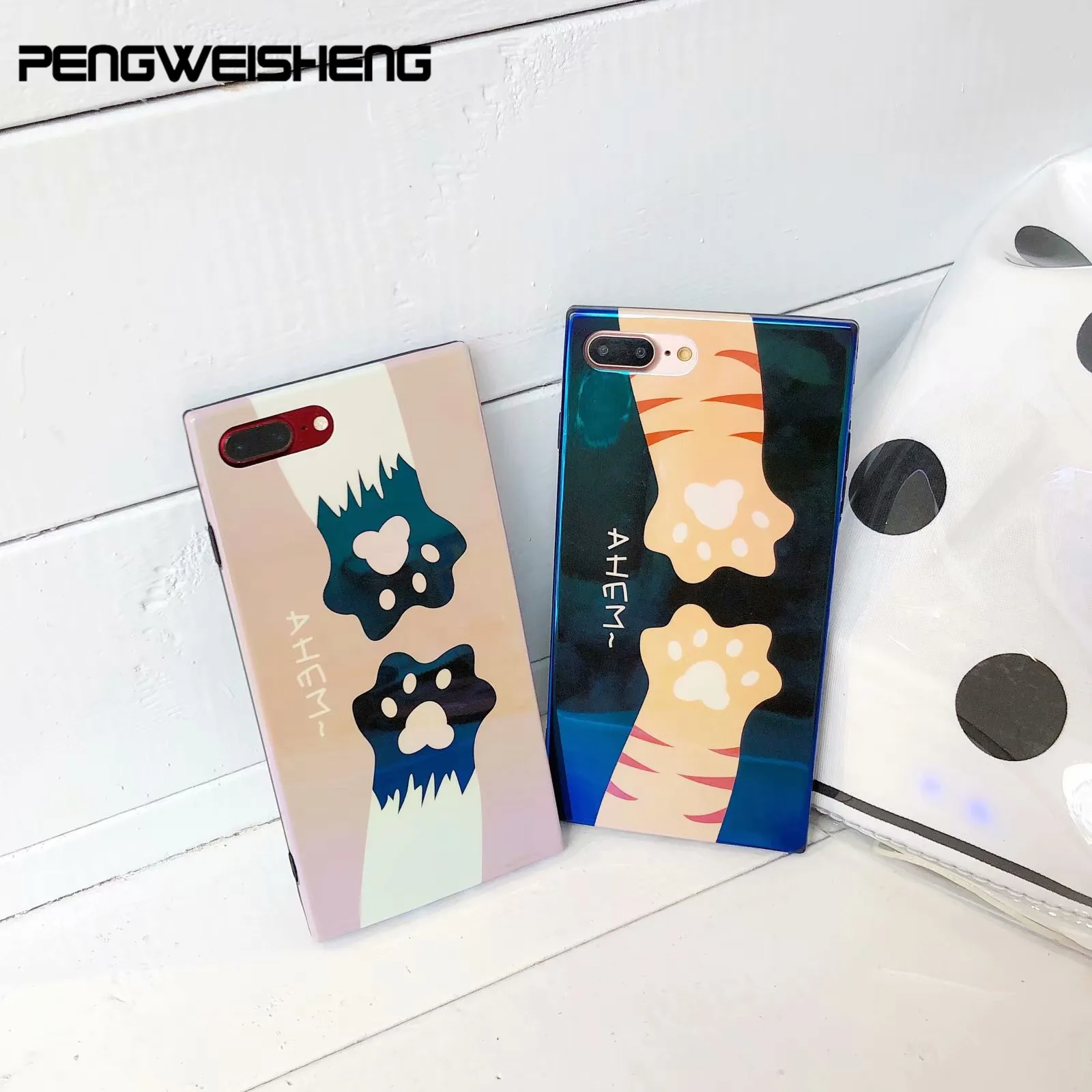 Чехол для iPhone 6 S Plus Blue Ray свет прозрачная крышка мобильный чехол телефона 7 8 plus X