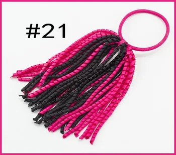 

free shipping 300pcs 1/8'' korker ribbon hair bows ponytail holder streamers Girl Hair Bow Corker Ponytail Streamers