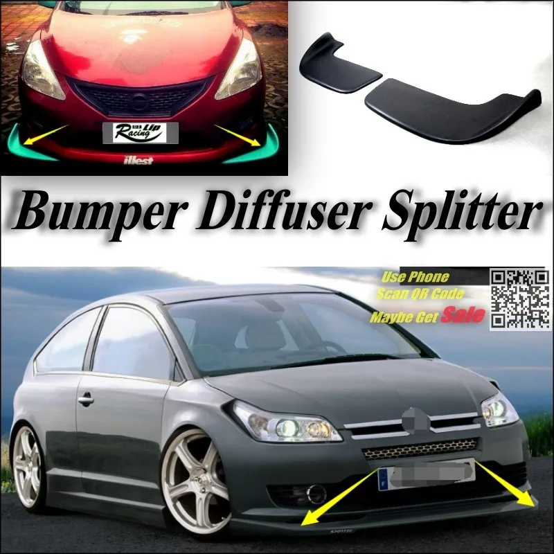 For Citroen C4 C-Triomphe C-Quatre Bumper Front Splitter Deflector Flap Fin Chin Diffuser