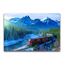 На заказ Алмазная картина с изображением поезда Снежный Пейзаж Вышивка крестиком Санта Клаус Снеговик hibah домашний декор diy pintura Алмазная мозаика Круз