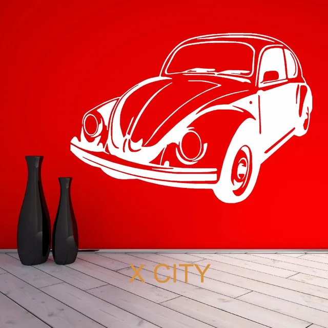 FOR VW BEETLE BUG retro volkswagen vintage classic car WALL ART STICKER