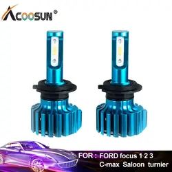 Coosun светодио дный Автомобильная фара 6500 К для Ford FOCUS 1 FOCUS 2 FOCUS 3 FOCUS C-max FOCUS Saloon FOCUS turnie 10000Lm 72 Вт Высокий Низкий Луч