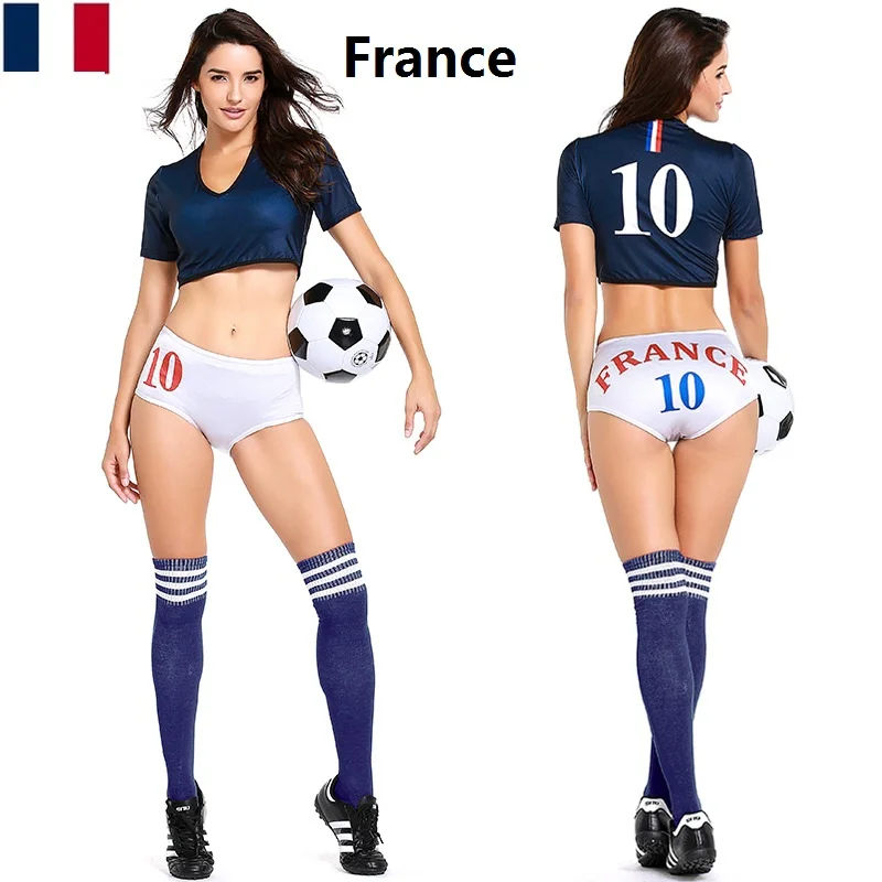 Коллекция года, детская одежда для футбола, сценическая форма для чирлидинга, № 10, костюм-рубашка, костюм из Джерси, Россия, Япония - Цвет: France