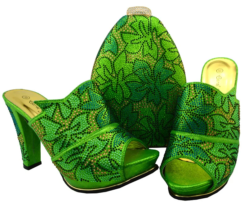 

Green Egg clutches bag with matching pumps shoes newest 2017 fashion design shoes clutches bag matching set SB8086 free shipping