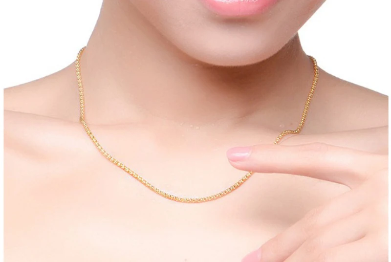 925 пробы, серебряное, золотое ожерелье с цепочкой, длина 1,6 мм, широкий круглый попкорн, ожерелье унисекс, ювелирные изделия для женщин, мужчин, девочек и мальчиков