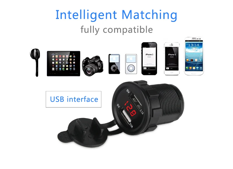 Автомобильное зарядное устройство с двумя USB портами 12 В 4 2 А|usb charger socket|12v socket