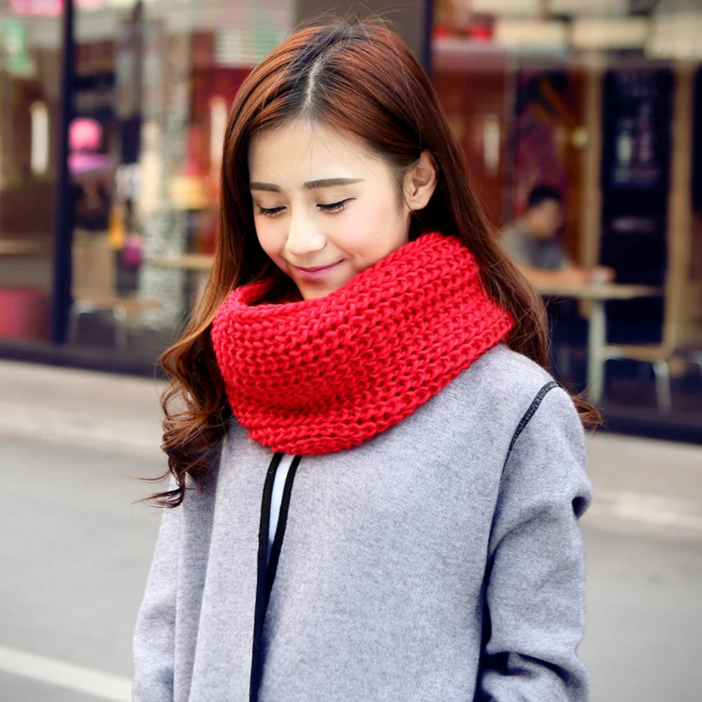 Winter Scarf Women New 2017 Unisex Men Women&#39;s Warm Winter Scarves Female Knit Crochet Wraps ...