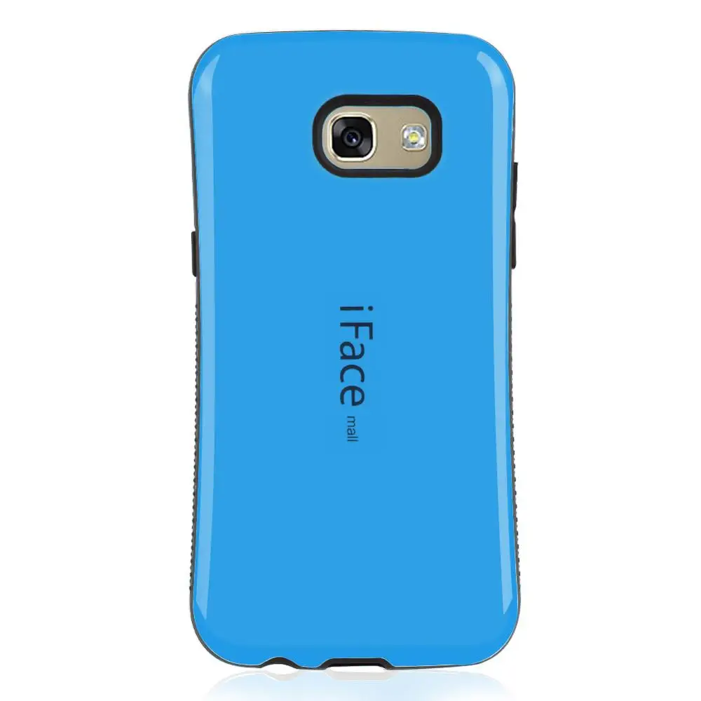 Чехол для Iface mall для Samsung Galaxy A7 A720 защитный чехол защитный жесткий чехол - Цвет: Небесно-голубой