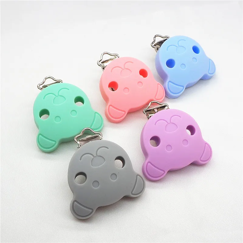 Chengkai 10 шт. BPA бесплатно силиконовые Медвежонок клипсы DIY детские соски Chupetero цепь