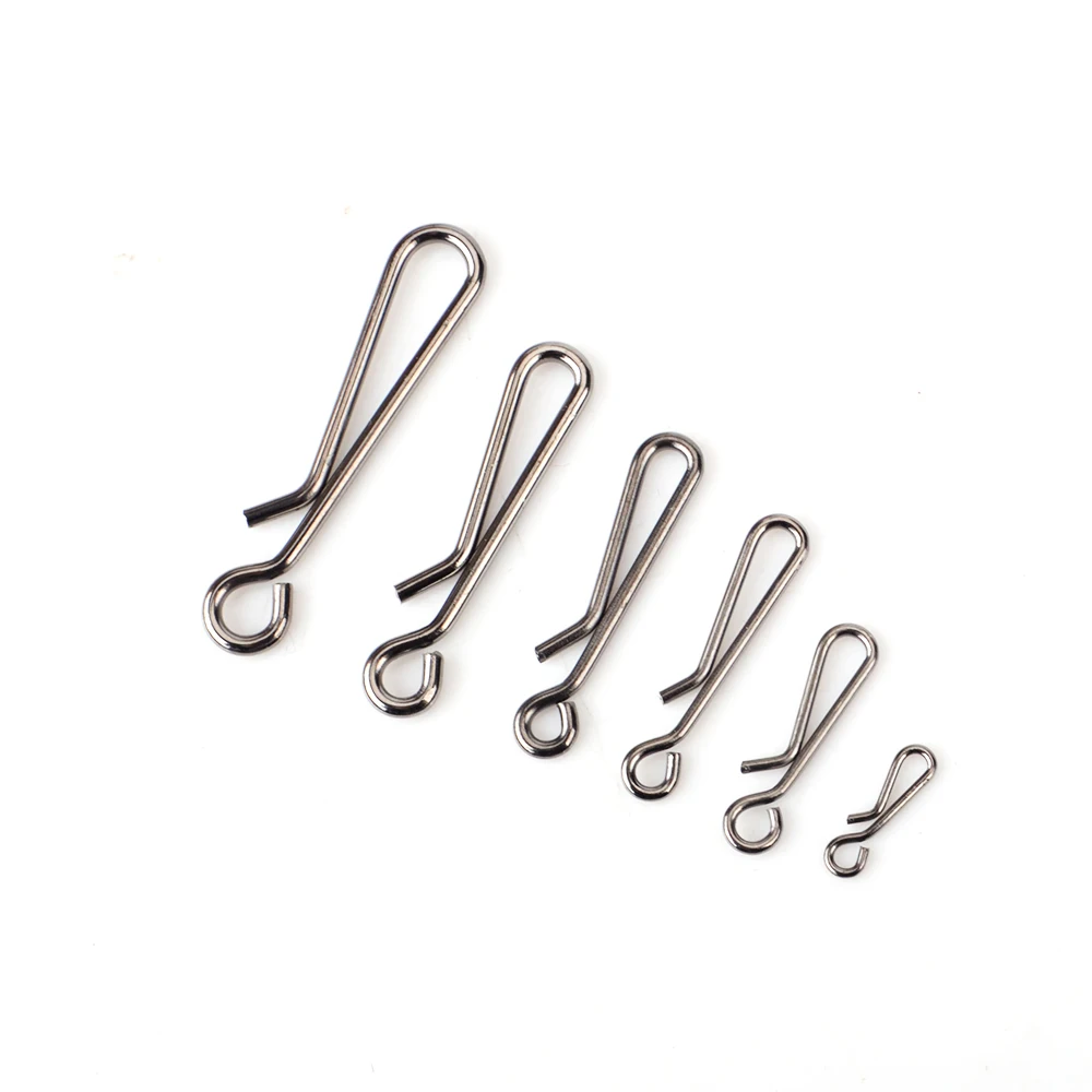 

FISH KING 5PCS/Lot 0#-6# Stainless Steel Fishing Swivel Hanging Snap Hook Lure Connector Terminal Fishing Tackle Accessories