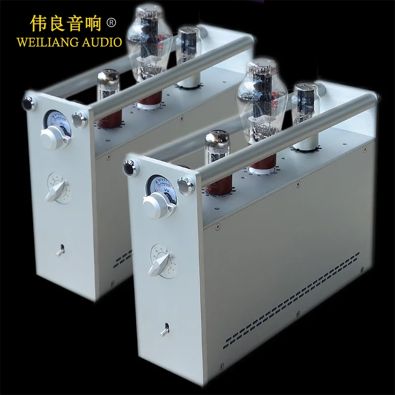 

1Pair 300B Mono Block Tube Amplifier 300B Single Ended Class A Integrated Tube Valve Amplifier W/ VU meter display