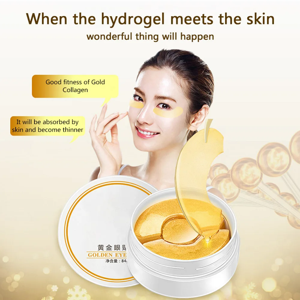 Gold Hydro Gel Eye Mask Spot Patch 90pcs Dark Circles Moisturizing Gold Hydro Gel Eye Mask Spot Patch 90pcs Dark Circles Moisturizing Whitening Ageless Collagen Sleeping Eyes Skin Care In Creams From Beauty
