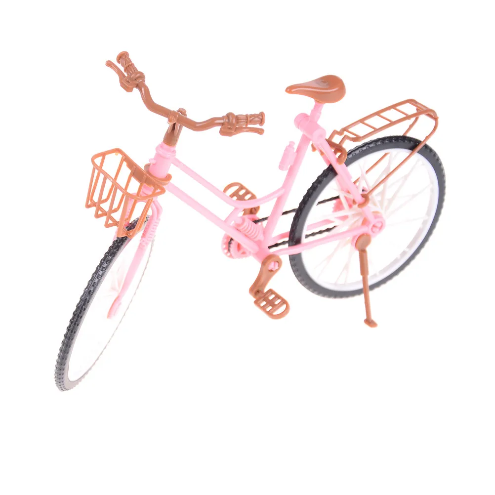 pink bike with basket