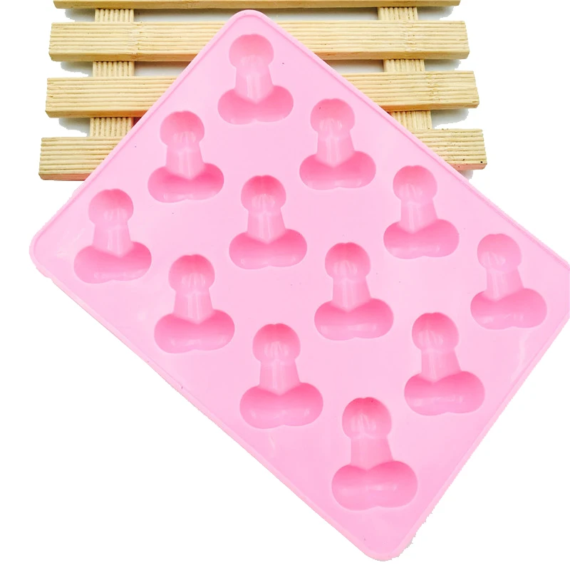 1pc Silicone Sexy Penis Cake Mold Dick Ice Cube Tray Jelly Chocolate Molds  Candy Soap Mould