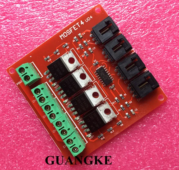 

10pcs Four Channel 4 Route MOSFET Button IRF540 V4.0+ MOSFET Switch Module For