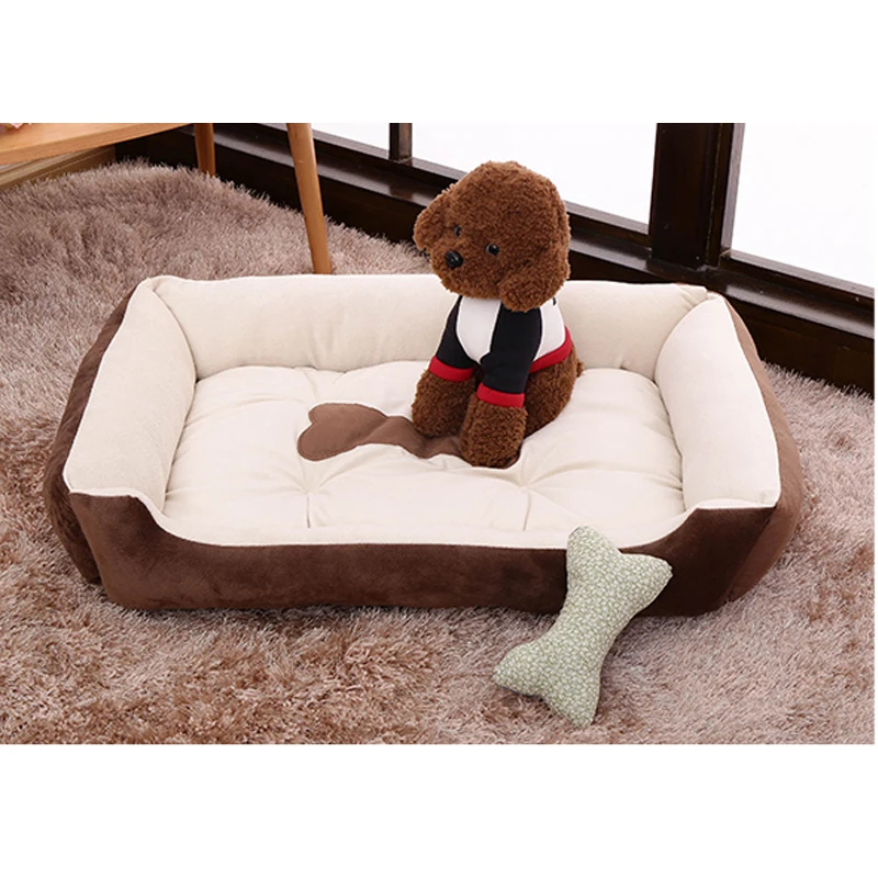 Bone Printed Pet Sofa Dog Beds Waterproof Winter Warm Cotton Mat Bed For Small Medium Large Dog Cat Pet Products Puppy Kennel