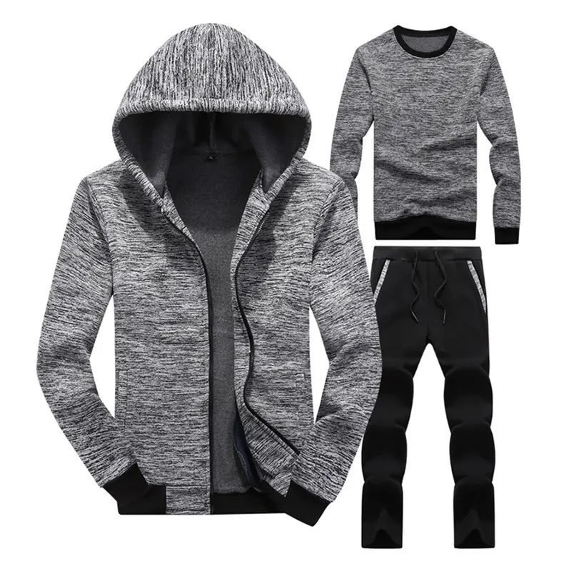 2019 Men's Sets Tracksuit Male Chandal Hombre Trainingspak Mannen Sweatshirt Men Sportswear Running Sport Suits Jacket+Tops+Pant 01