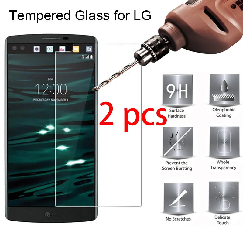 

2 pcs! 9H Hardness Toughed Tempered Glass Smartphone Protective Glass for LG G7 G6 G5 G3 G2 Screen Protector for LG K10 Pro